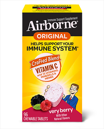 Airborne Berry Chewable Tablets Immune Support Supplement