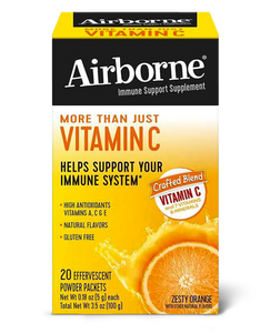 Airborne  Powder Packet - Zesty Orange Immune Support 20 Ct